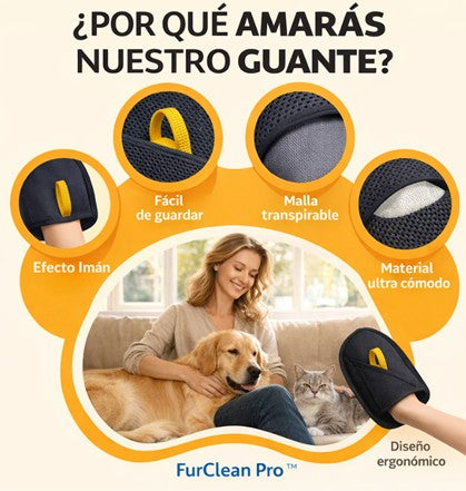 FurClean Pro™ Guante Cepillo Removedor Pelos