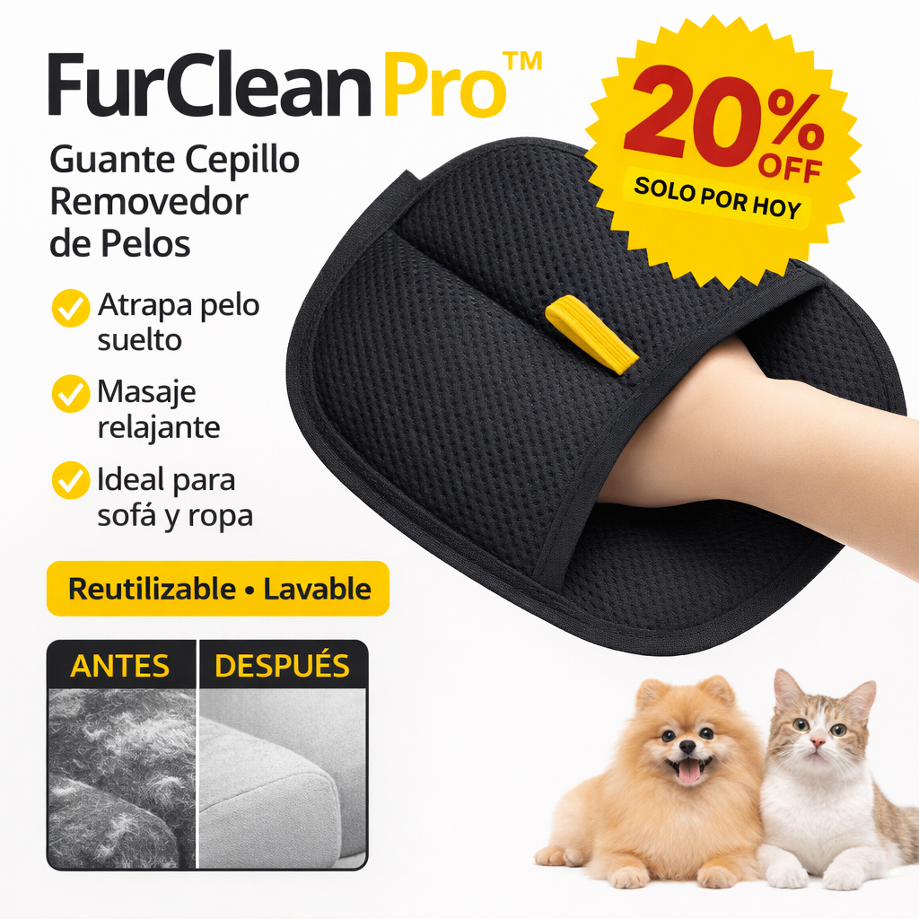 FurClean Pro™ Guante Cepillo Removedor Pelos